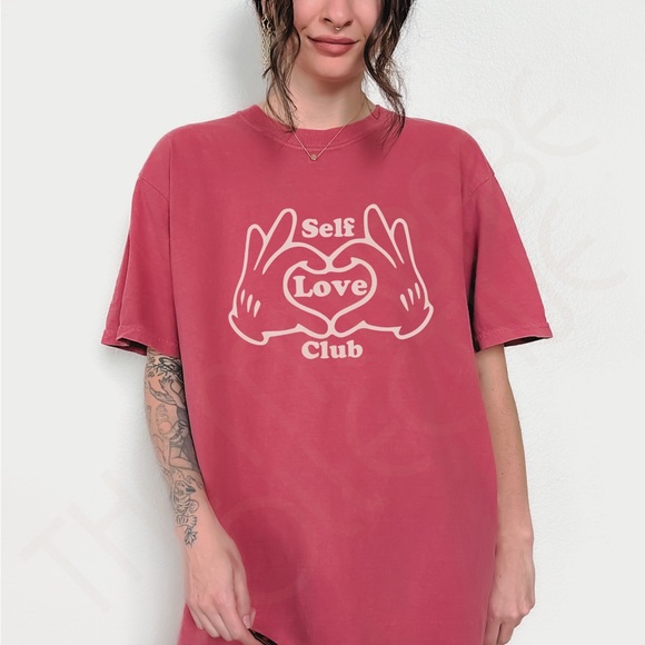 Comfort Colors Self Love Club Graphic Tee Shirt - Picture 5 of 10
